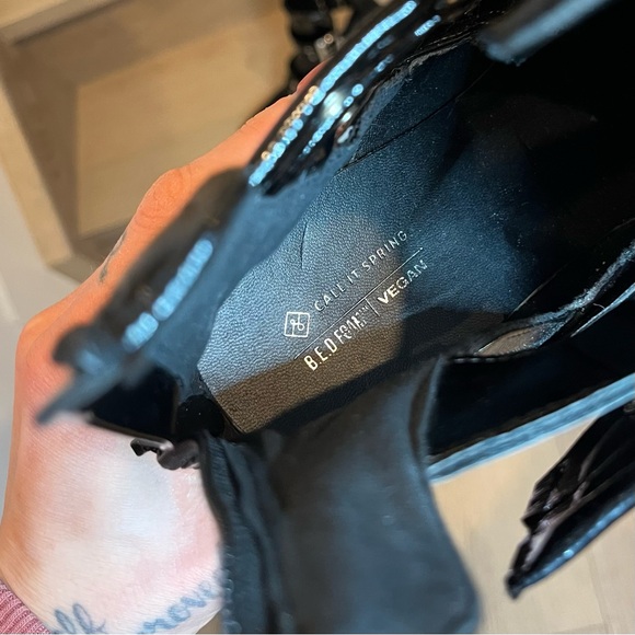 Black Buckle Ankle Boots (Vegan Leather) - Size 9 - Picture 13 of 14